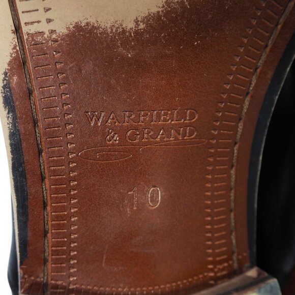 Warfield & Grand Fremont Cap Toe Leather Oxfords Men's 10 Black - Picture 9 of 12